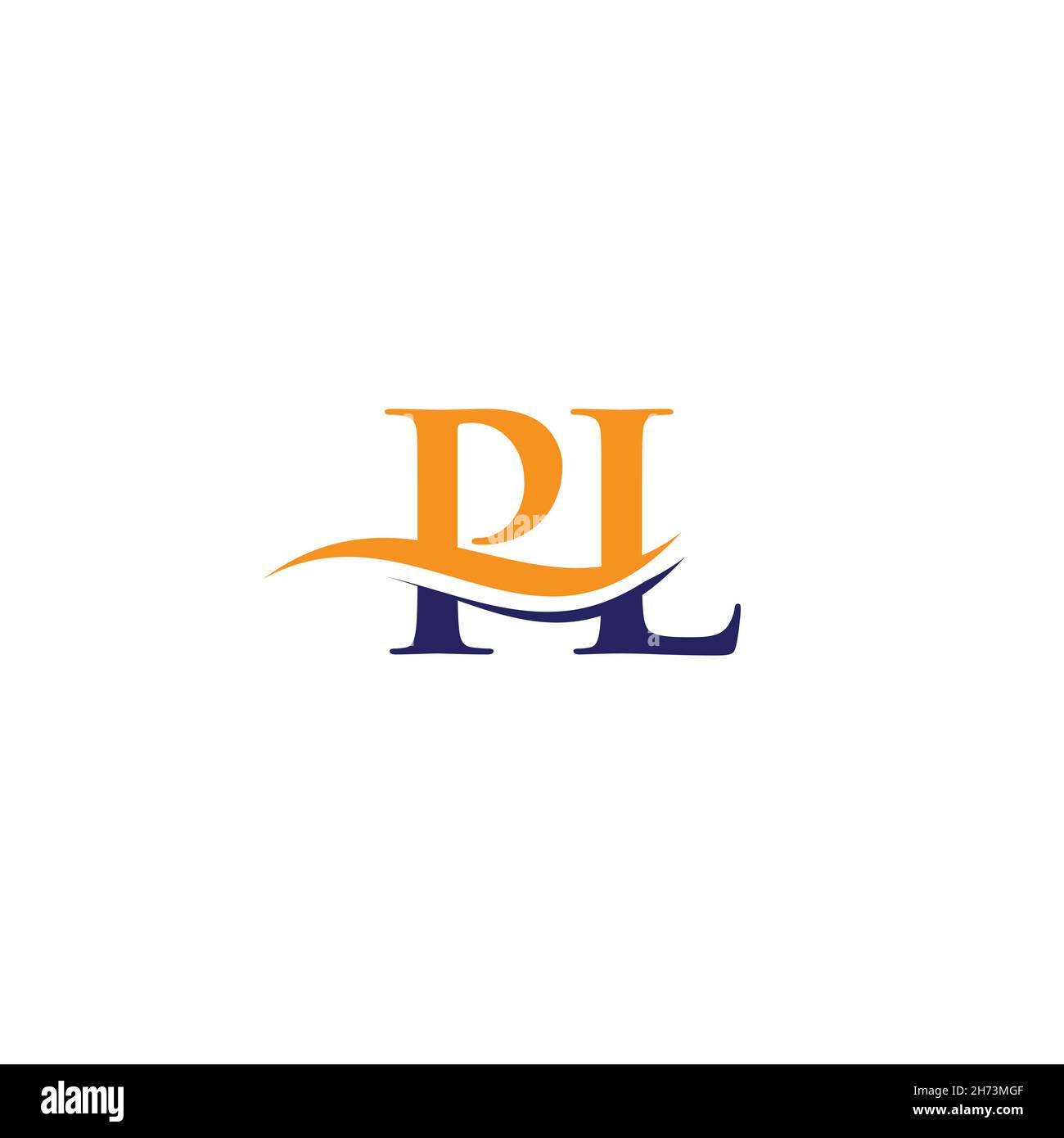 Modèle vectoriel de conception de logo d'affaires de lettre PL initial avec un minimum et moderne tendance.Logo lettre PL Illustration de Vecteur
