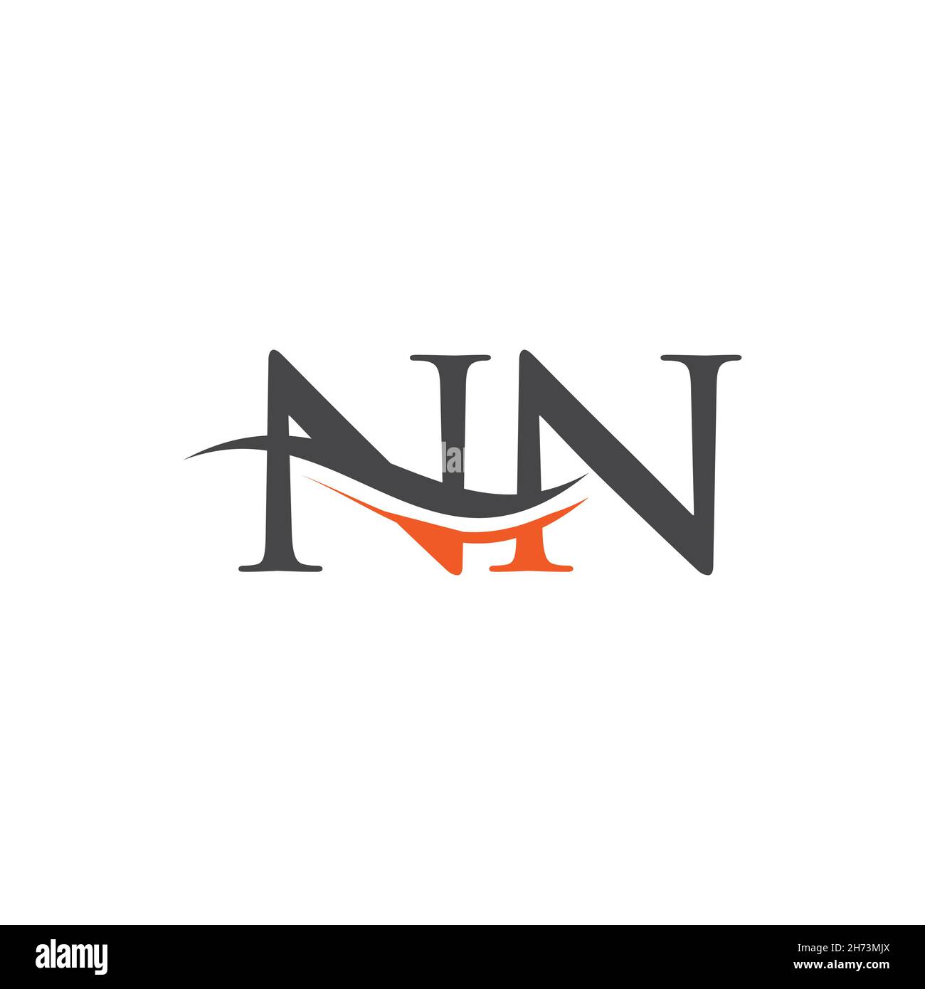 Lettre NN créative avec concept de luxe.Logo NN moderne conçu pour l'identité de l'entreprise et de l'entreprise. Illustration de Vecteur