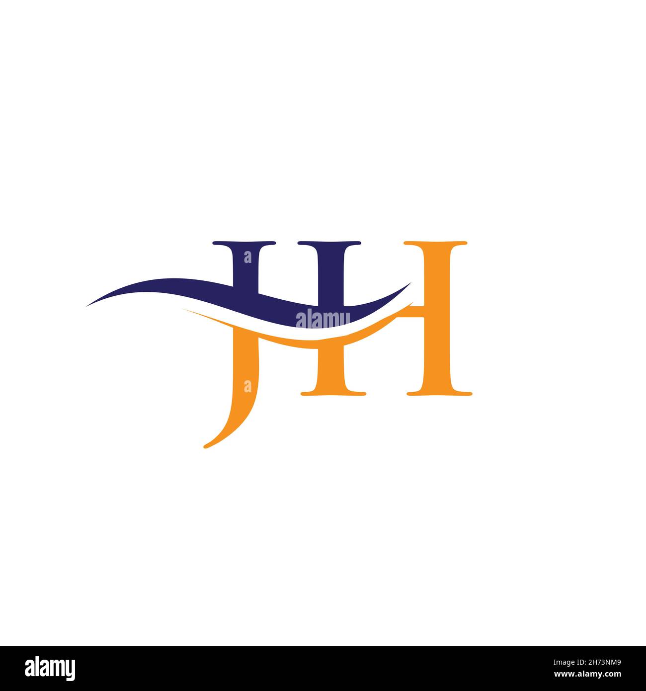 Lettre JH créative avec concept de luxe.Design moderne du logo JH pour l'identité de l'entreprise et de l'entreprise. Illustration de Vecteur