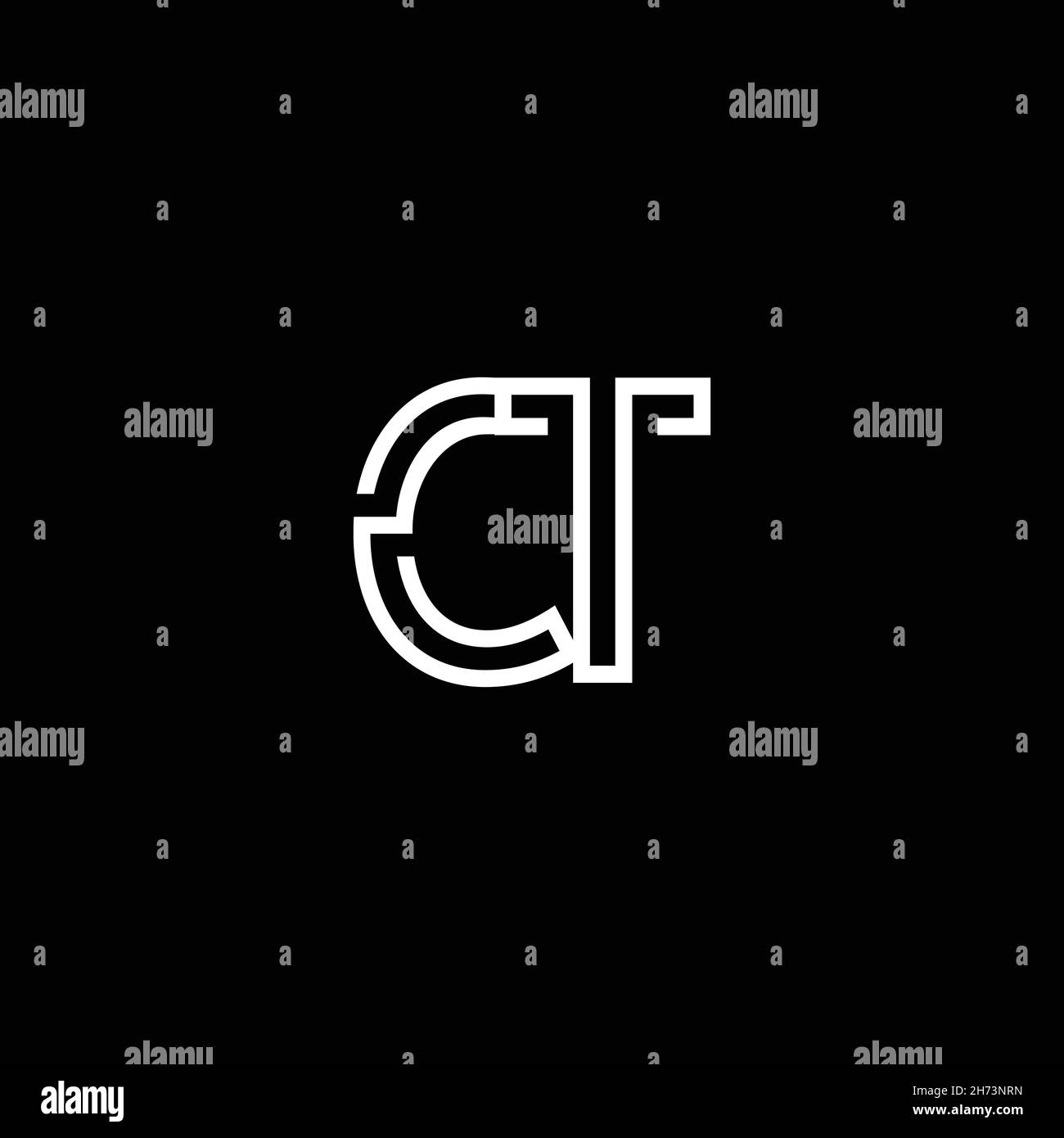 Logo initial CT et logo CT professionnels innovants.Monogramme lettre ...
