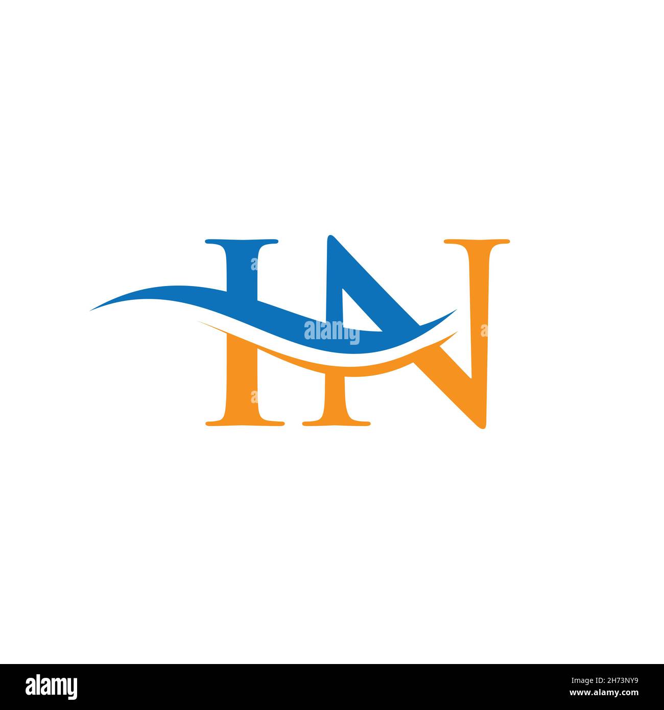 DANS vecteur de logo.Logo Swoosh Illustration de Vecteur