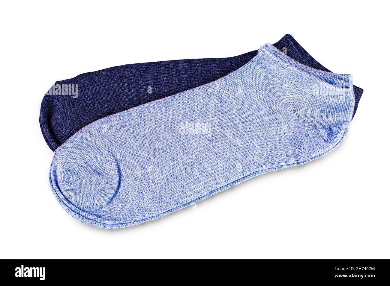 Paire de chaussettes isolées sur un fond blanc avec des chemins d'écrêtage Banque D'Images