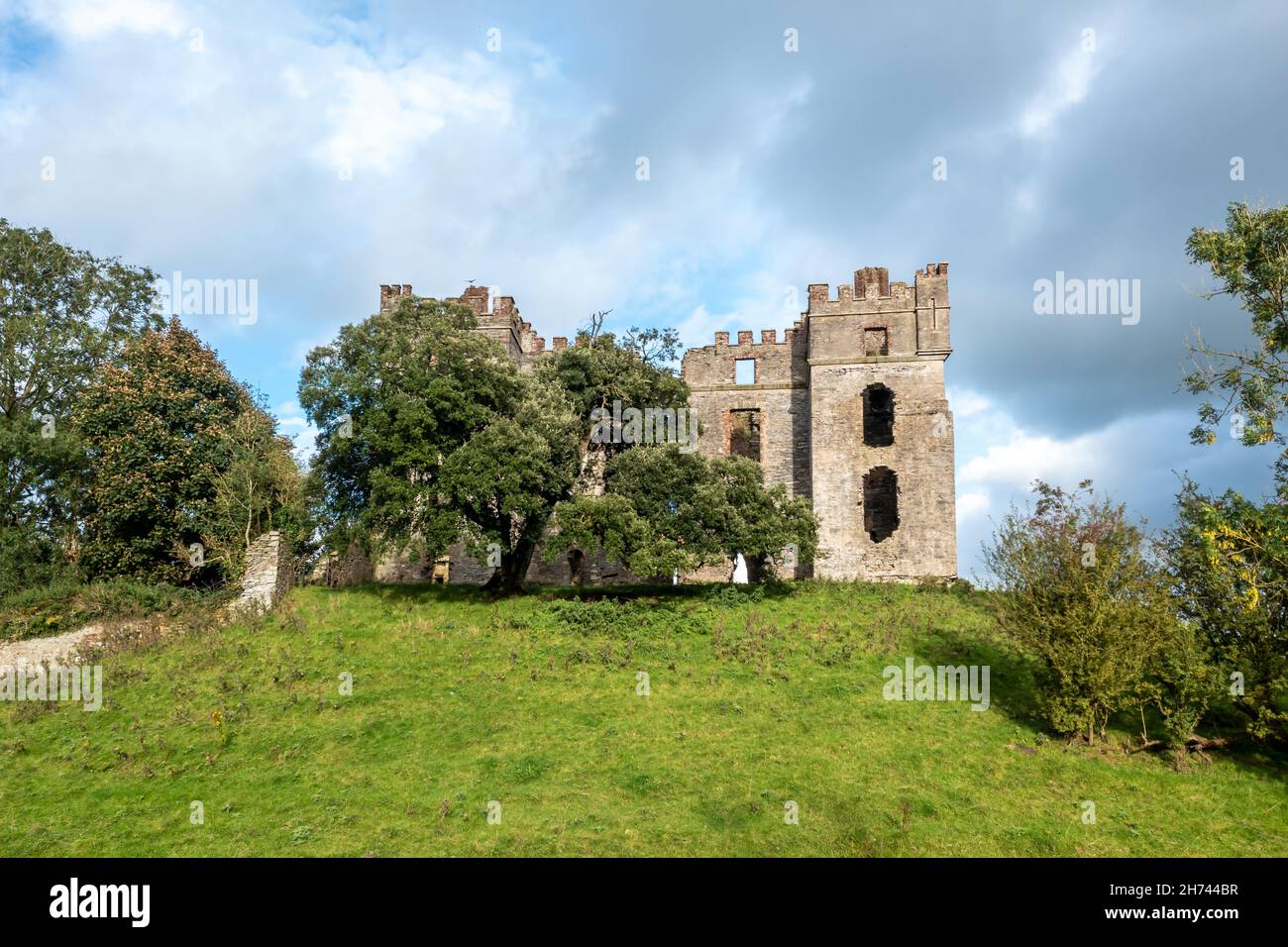 Les vestiges du château de Raphoe dans le comté de Donegal - Irlande. Banque D'Images