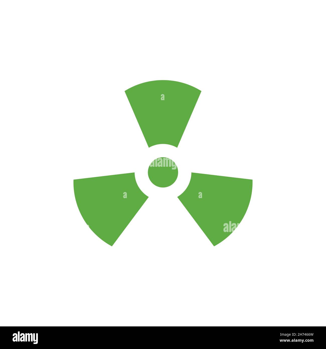 Icône de rayonnement nucléaire de style plat.Illustration du vecteur de radioactivité sur fond blanc isolé.Concept commercial de signe toxique. Illustration de Vecteur