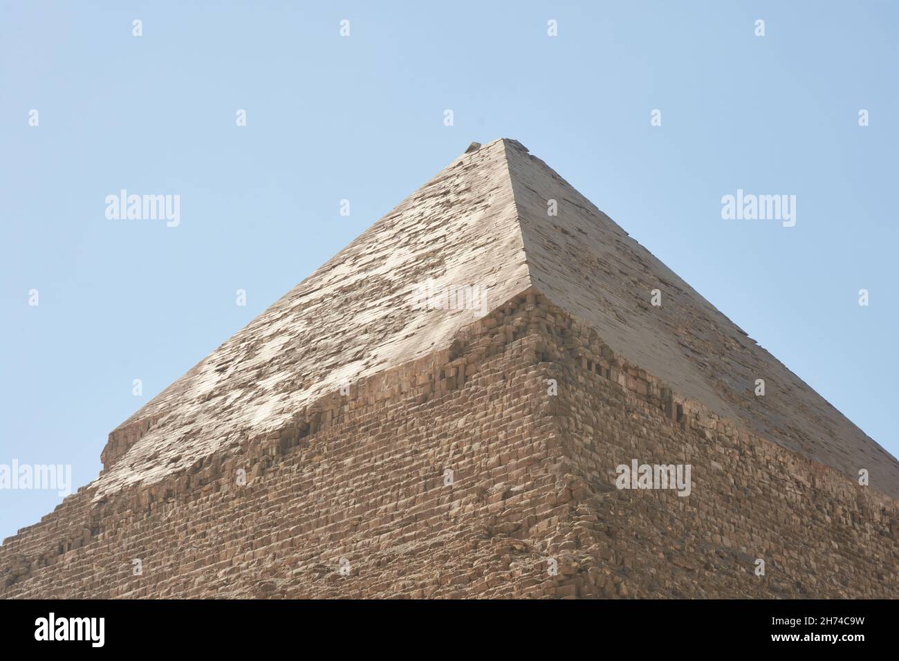 Pyramide de Khafré (lire également comme Khafra, Khefren) ou de Khéphren est le deuxième plus grand et le deuxième plus grand de pyramides de Gizeh et Banque D'Images