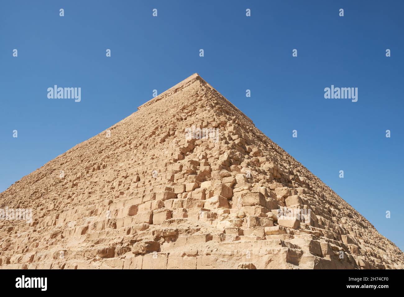 Pyramide de Khafré (lire également comme Khafra, Khefren) ou de Khéphren est le deuxième plus grand et le deuxième plus grand de pyramides de Gizeh et Banque D'Images