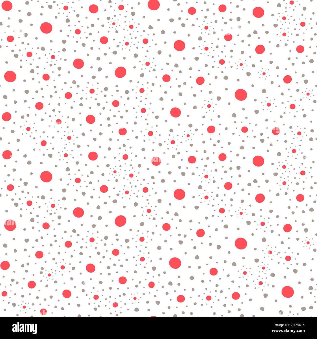 Motif à pois et cercles tendance sans couture avec motif vectoriel sur fond blanc.Les points colorés dispersés répètent la texture pour l'impression et le textile Illustration de Vecteur