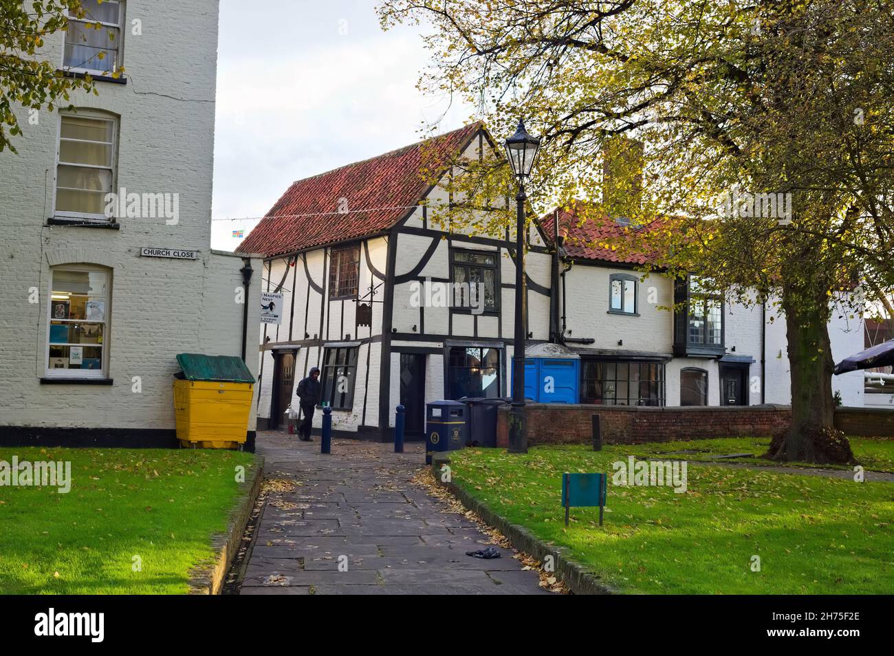 The Church Keys Wine Bar & Restaurant View from (selon Botolph's Church) End in BOSTON Lincolnshire, Banque D'Images