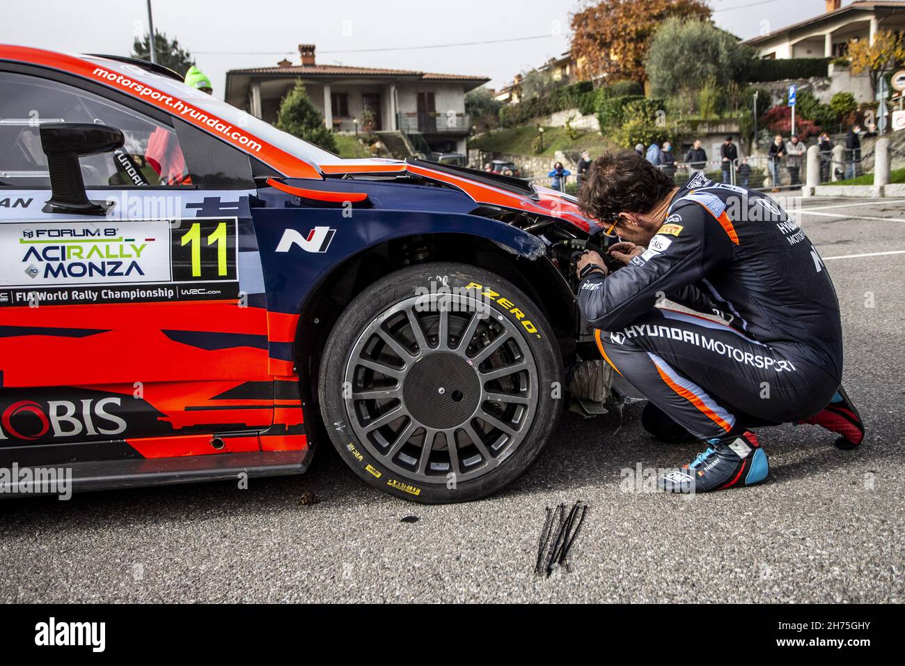 Neuville Thierry (bel), Hyundai Shell MOBIS World Rally Team, Hyundai i20 coupe WRC, portrait lors du Rallye ACI Monza, 12e tour du WRC 2021 de la FIA, Championnat du monde du rallye FIA, du 18 au 21 novembre 2021 à Monza, Italie - photo: Nikos Katikis/DPPI/LiveMedia Banque D'Images