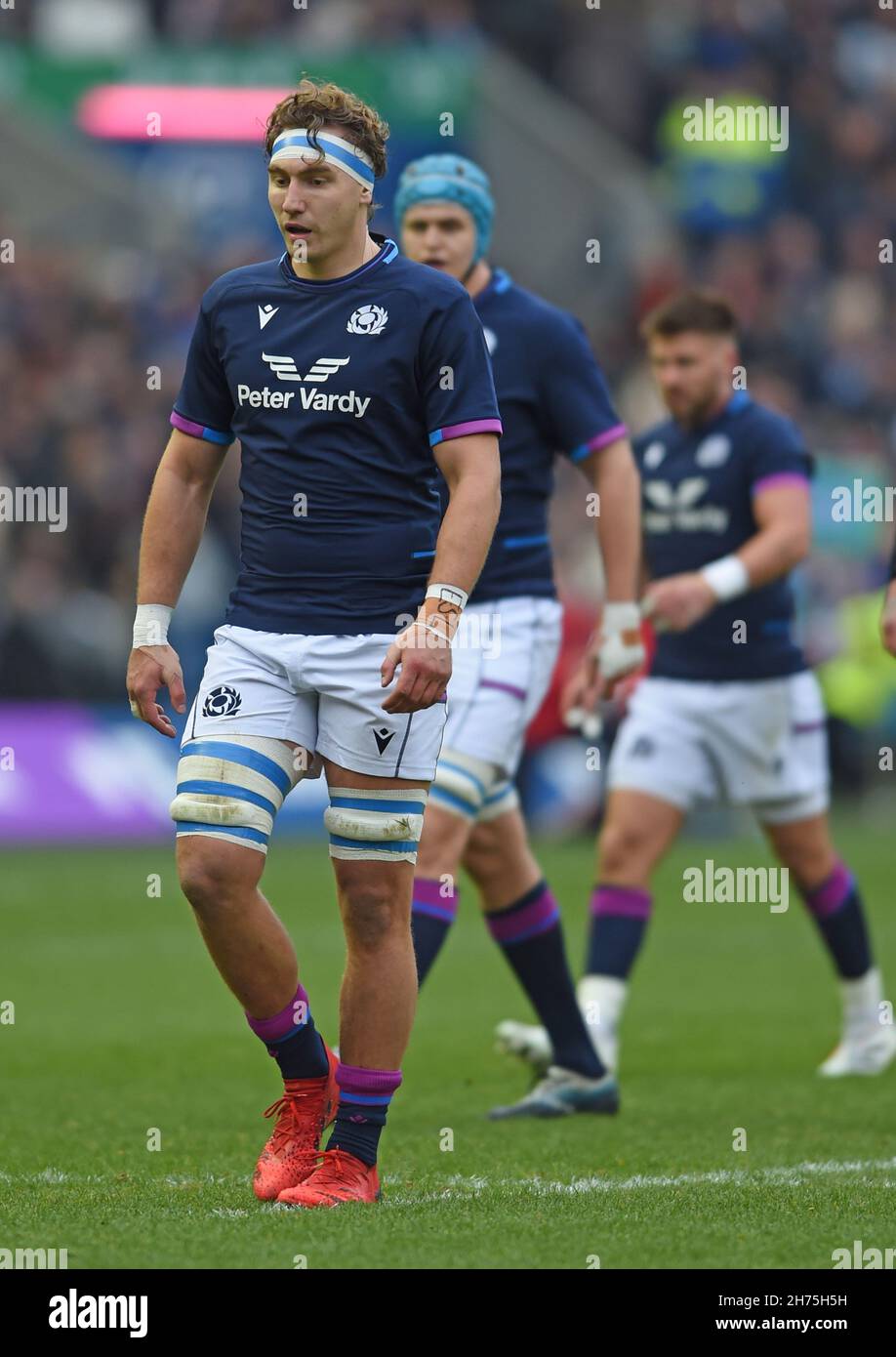 Édimbourg, Écosse, le 20 novembre 2021.Jamie Ritchie, d'Écosse, lors du match de la série Autumn Nation au stade Murrayfield, à Édimbourg.Le crédit photo devrait se lire: Neil Hanna / Sportimage Banque D'Images