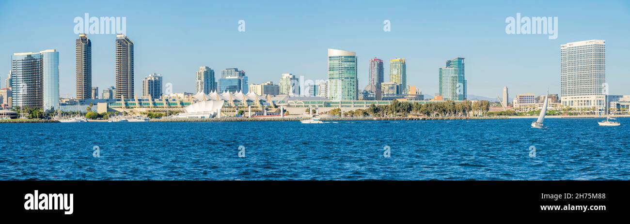Paysage urbain de Coronado à San Diego, Californie avec gratte-ciel Banque D'Images