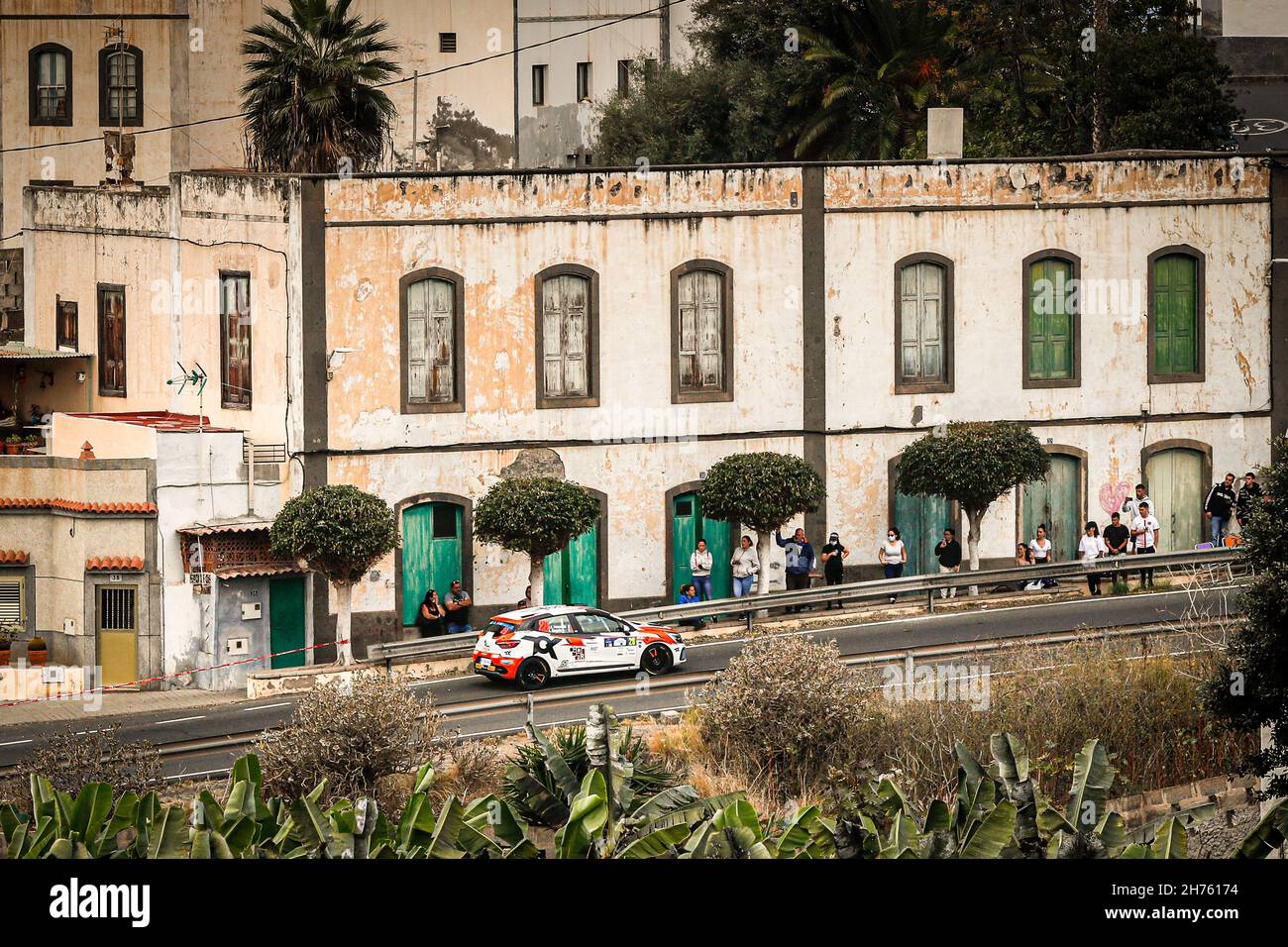 28 Franceschi Jean-Baptiste (FRA), Gorguilo Anthony (FRA), Renault Clio 2021, Toksport WRT, action lors du rallye Ilas Canarias de la FIA 2021, 8e tour du Championnat européen de rallye 18 de la FIA, du 20 au 2021 novembre à Las Palmas de Gran Canaria, Espagne - photo: Alexandre Guillerumot/DPPI/LiveMedia Banque D'Images