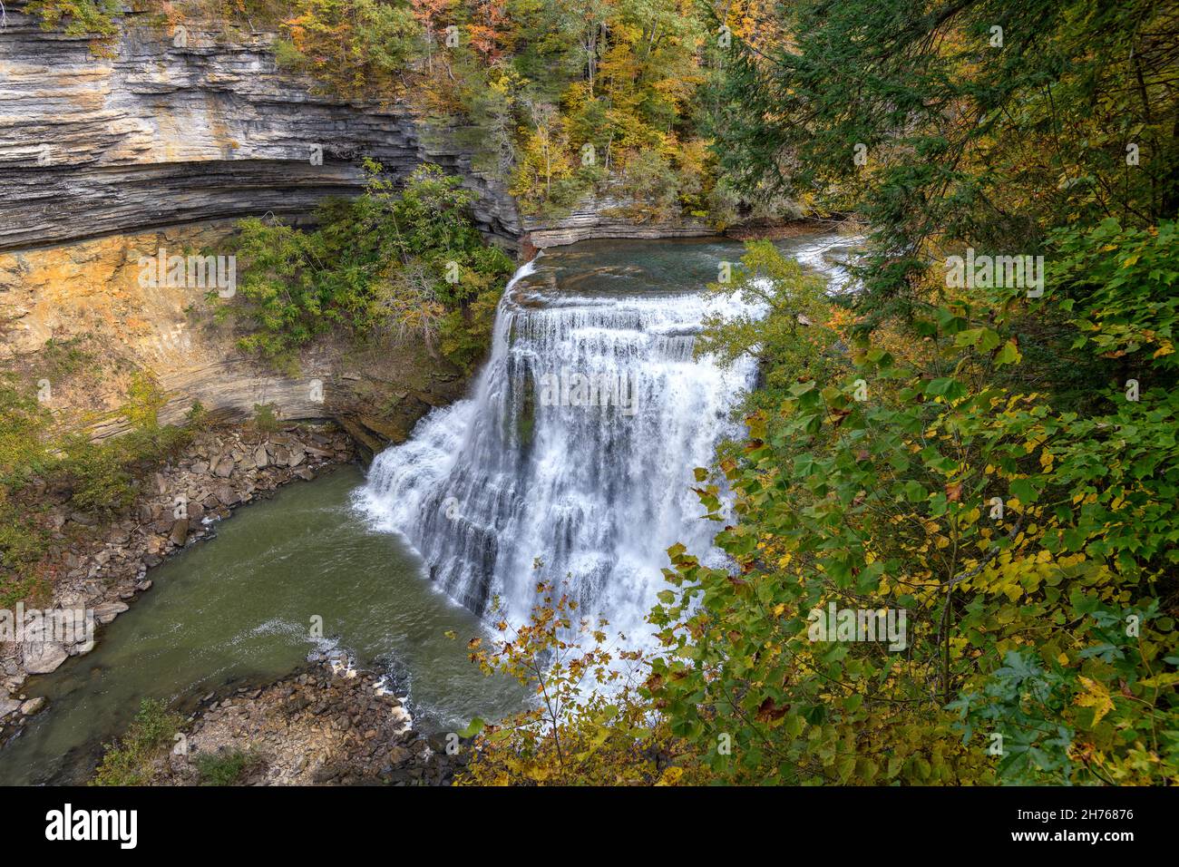 Burgess Falls, Falling Water River, Tennessee Banque D'Images