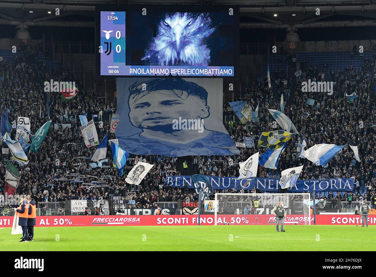 Rome, Italie, 2 novembre 2021 les supporters du Latium au Latium contre Juventus série A League Credit:Roberto Ramaccia/Alamy Live News Banque D'Images