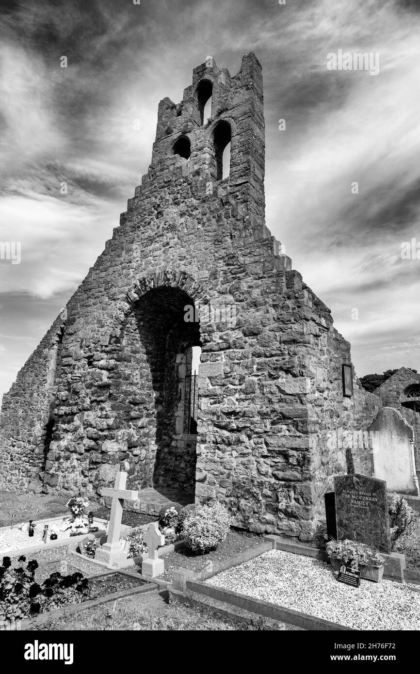 Eglise et cimetière St Mary's, Howth, Comté de Dublin, Irlande Banque D'Images