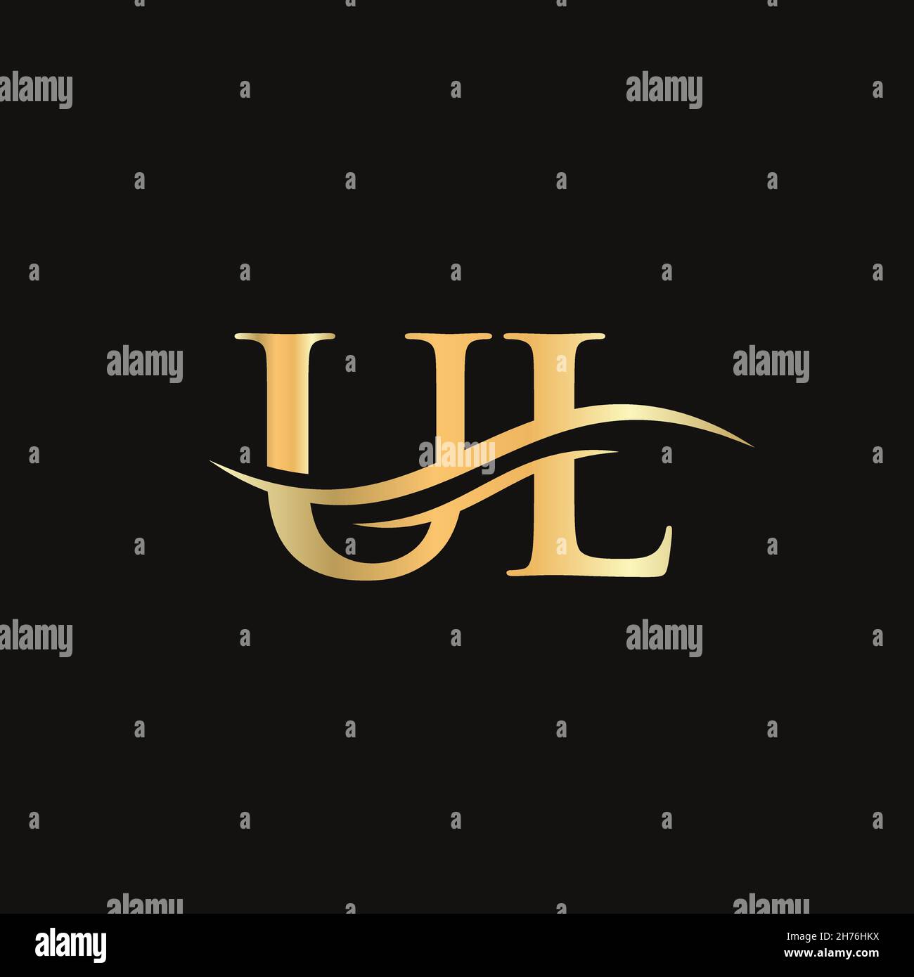 Logo UL.Monogramme lettre UL logo design Vector.Logo UL avec design moderne et tendance. Illustration de Vecteur