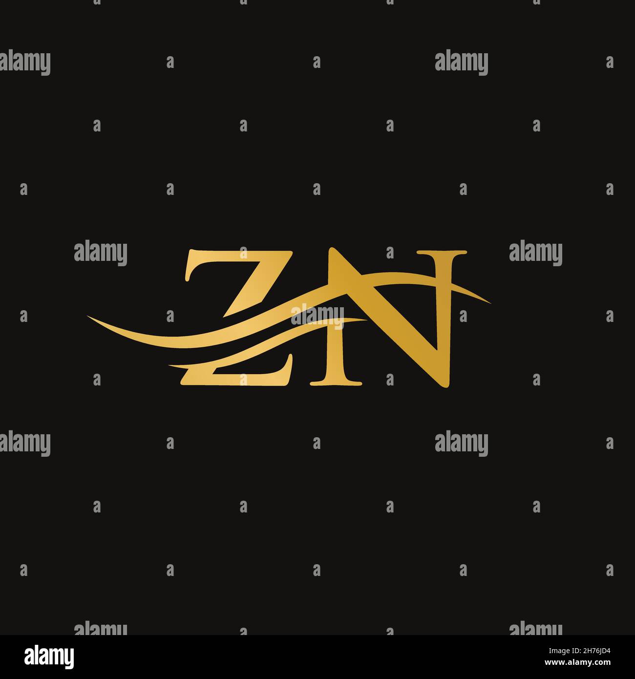 Logo ZN de la lettre initiale liée.Moderne lettre ZN logo design vecteur avec moderne tendance Illustration de Vecteur