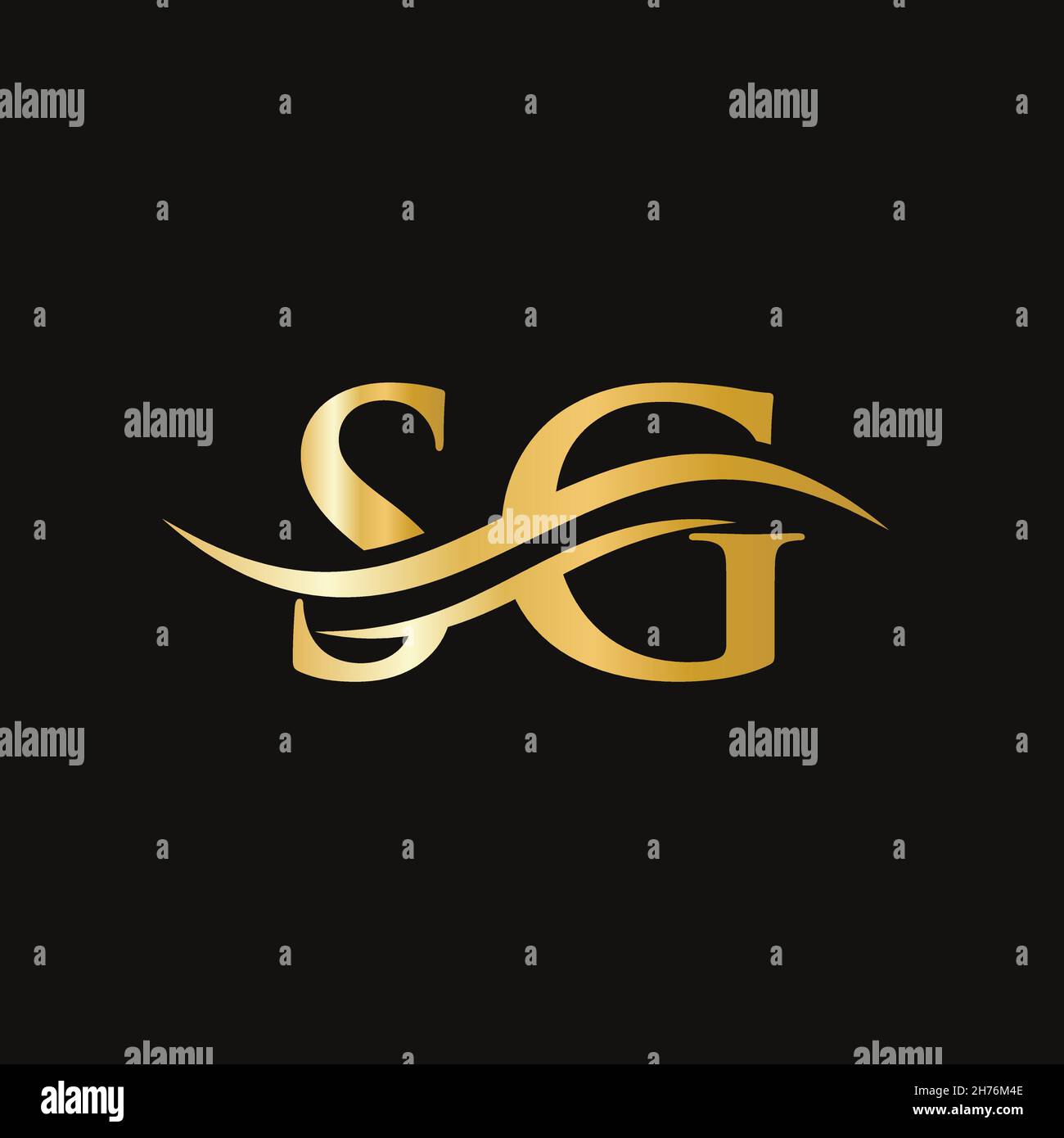 Logo lié à la lettre SG pour l'identité de l'entreprise et de l'entreprise.Modèle de vecteur de logo SG de la lettre initiale. Illustration de Vecteur