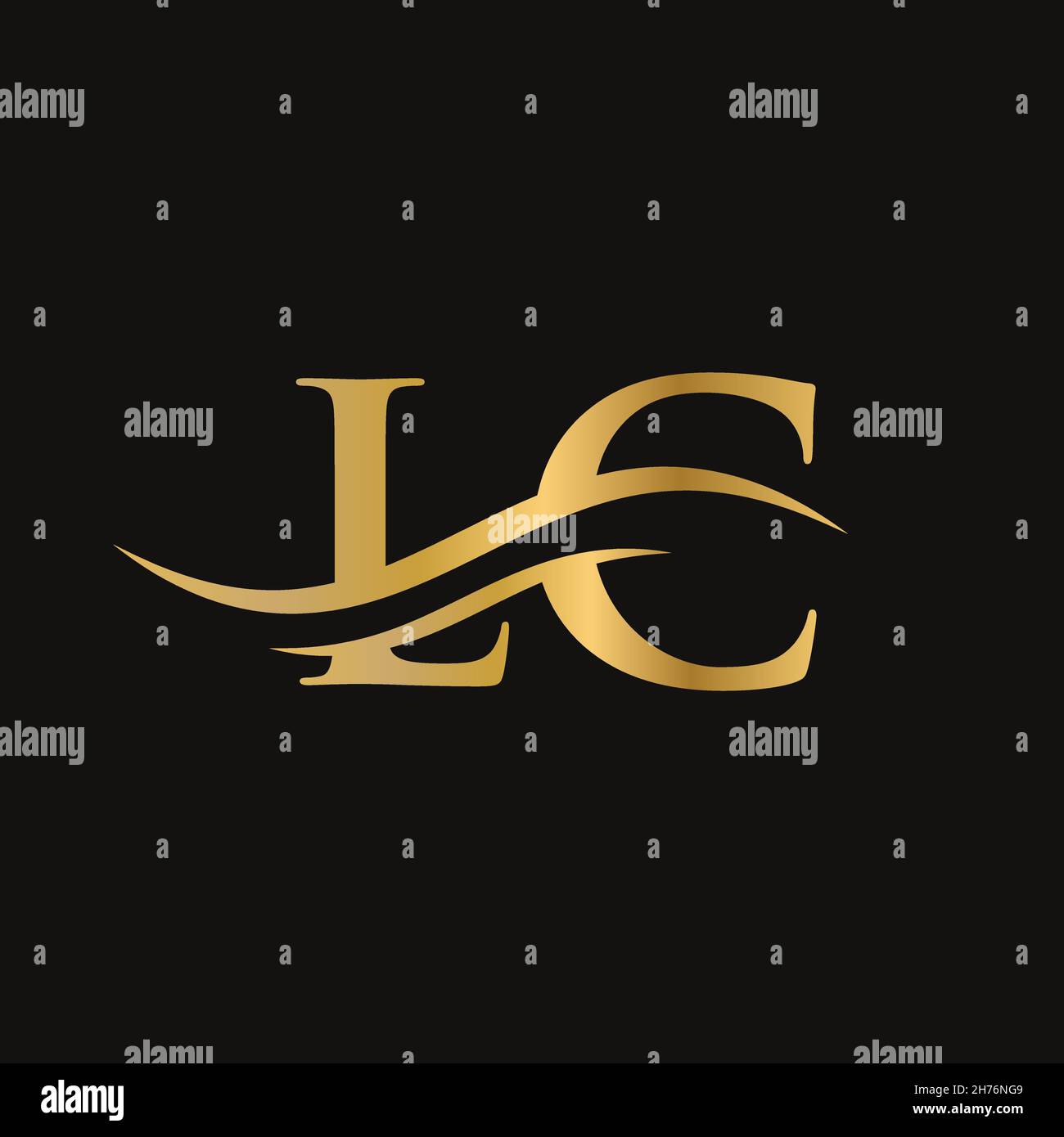 Logo LC.Conception initiale du logo lettre LC. Illustration de Vecteur