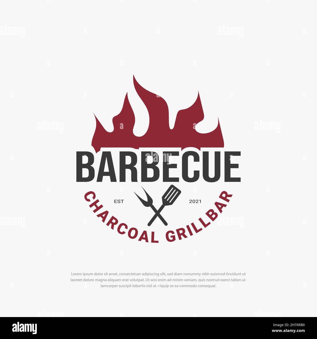 Logo barbecue emblème du barbecue vintage.Étiquettes de restaurant, emblèmes, modèles de logo vectoriel Illustration de Vecteur