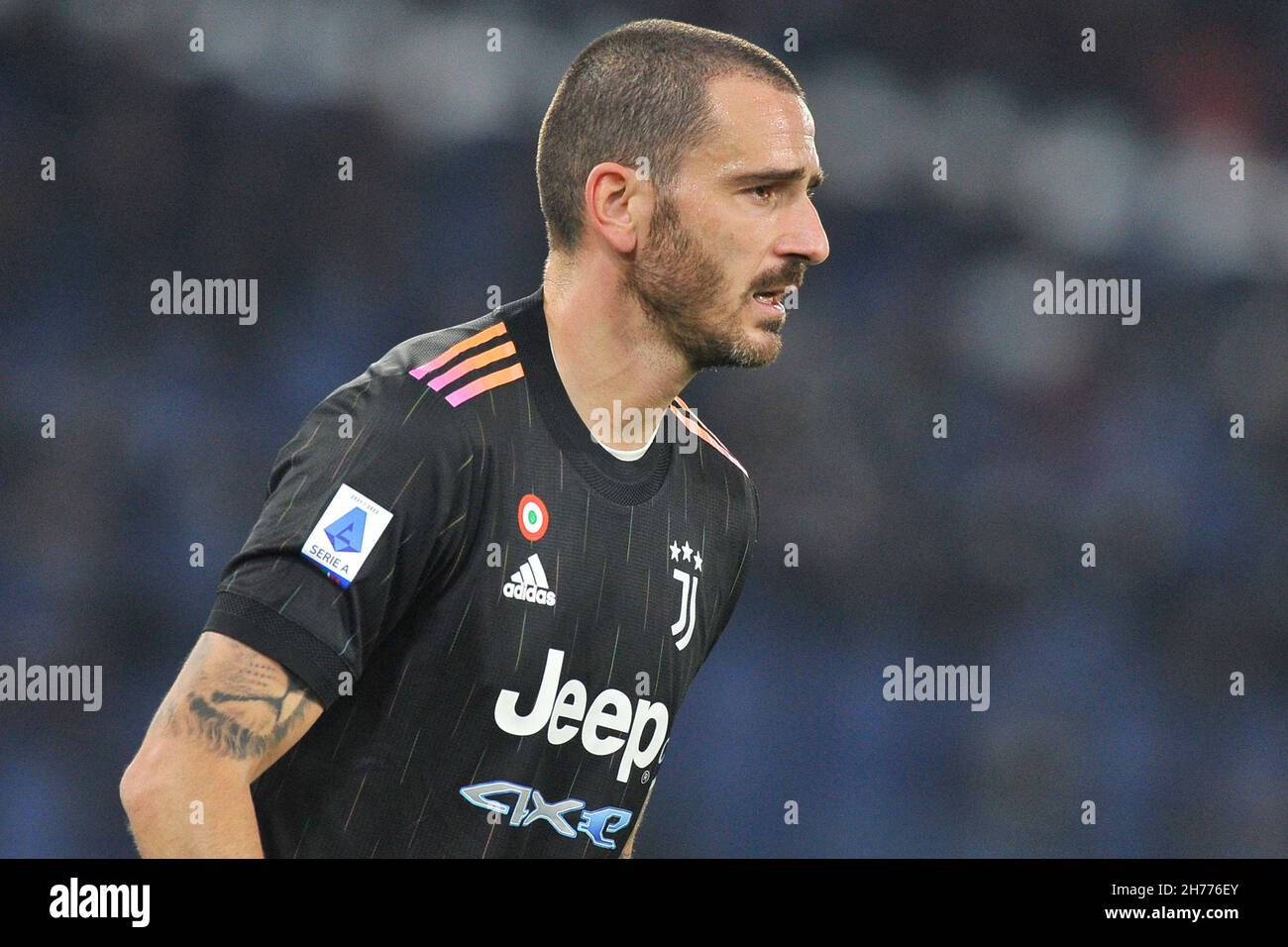 Leonardo Bonucci joueur de Juventus, pendant le match du championnat italien Seriea entre Lazio et Juventus, résultat final 0-2, match joué au stade olympique de Rome.Roma, Italie, 20 novembre 2021. Banque D'Images