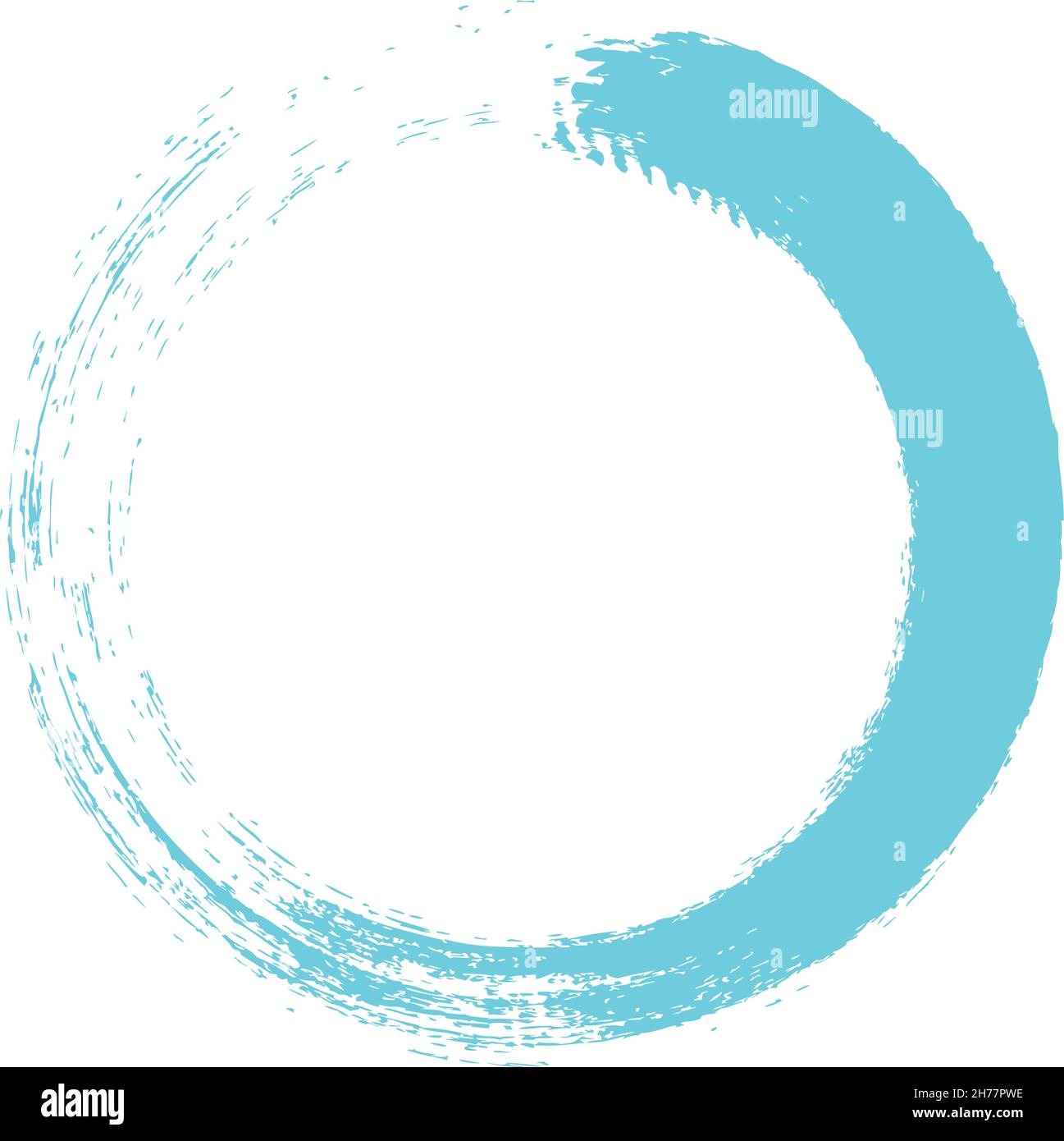 Arts de peinture de forme de cercle bleu Illustration de Vecteur