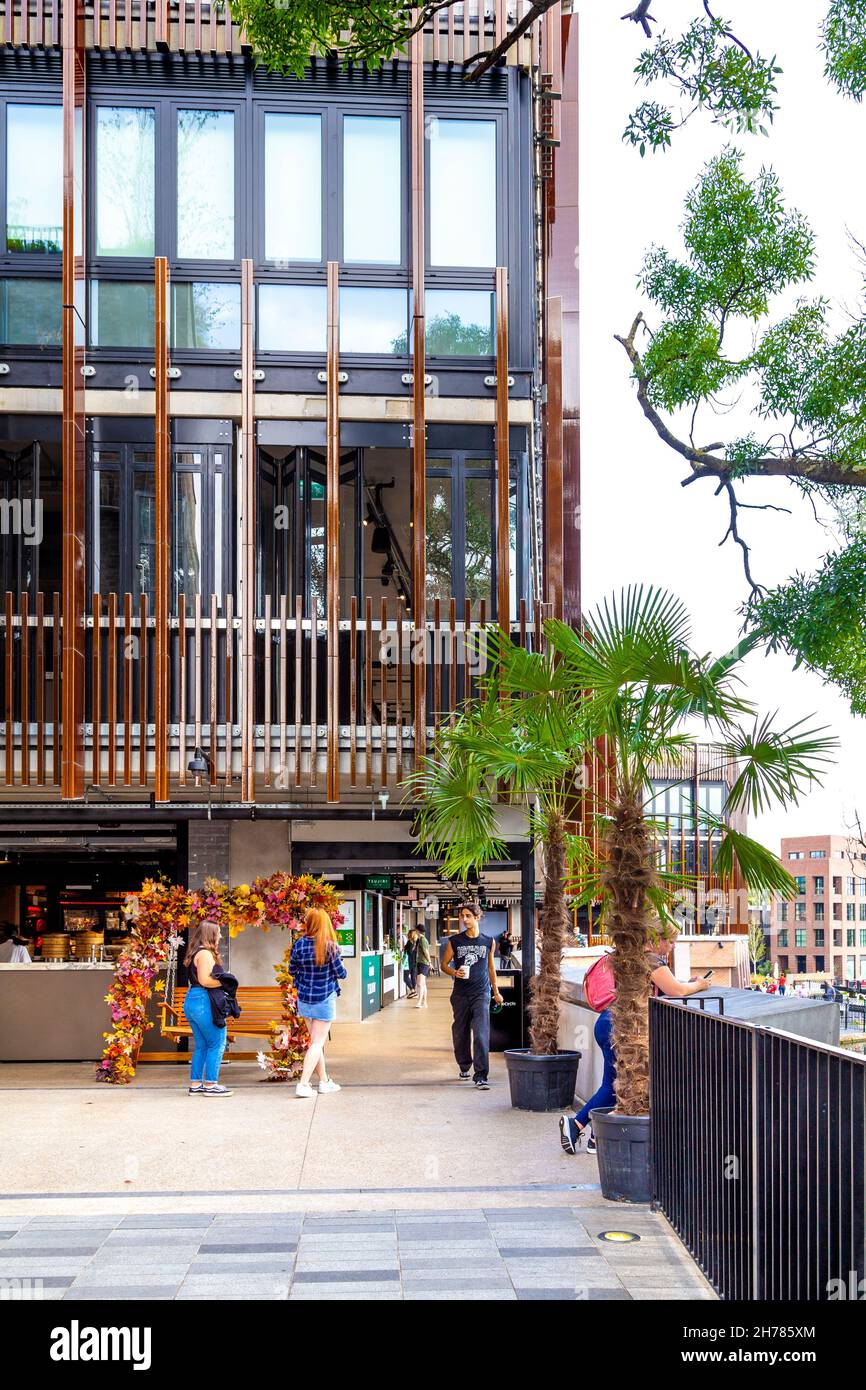 Complexe de magasins et de restaurants Hawley Wharf, Camden, Londres, Royaume-Uni Banque D'Images