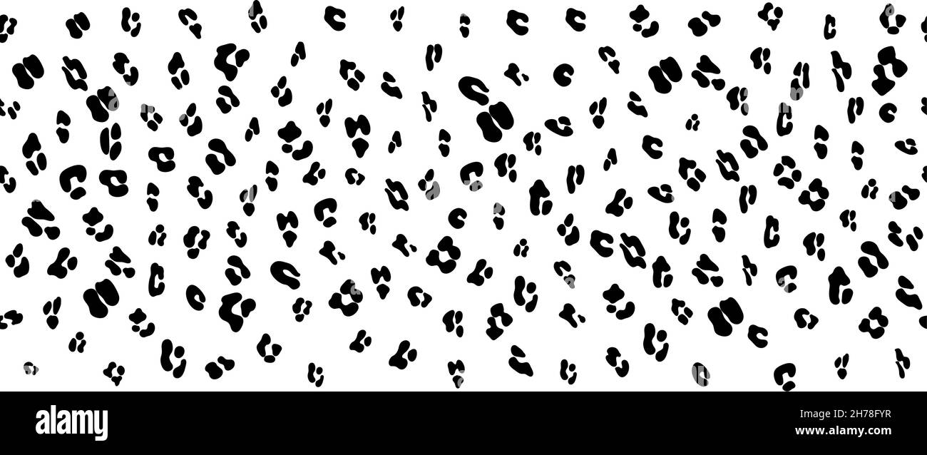 Motif noir et blanc sans coutures léopard.Motif léopard.Motif ocelot sans couture pour papier peint, papier d'emballage, textile. Illustration de Vecteur
