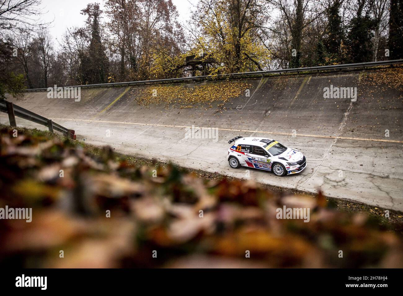 23 Gryazin Nikolay (raf), Aleksandrov Konstantin (raf), Movisport, Volkswagen Polo GTI, action lors du Rallye ACI Monza, 12e tour du WRC 2021 de la FIA, Championnat du monde de rallye FIA, du 18 au 21 novembre 2021 à Monza, Italie - photo: Nikos Katikis/DPPI/LiveMedia Banque D'Images