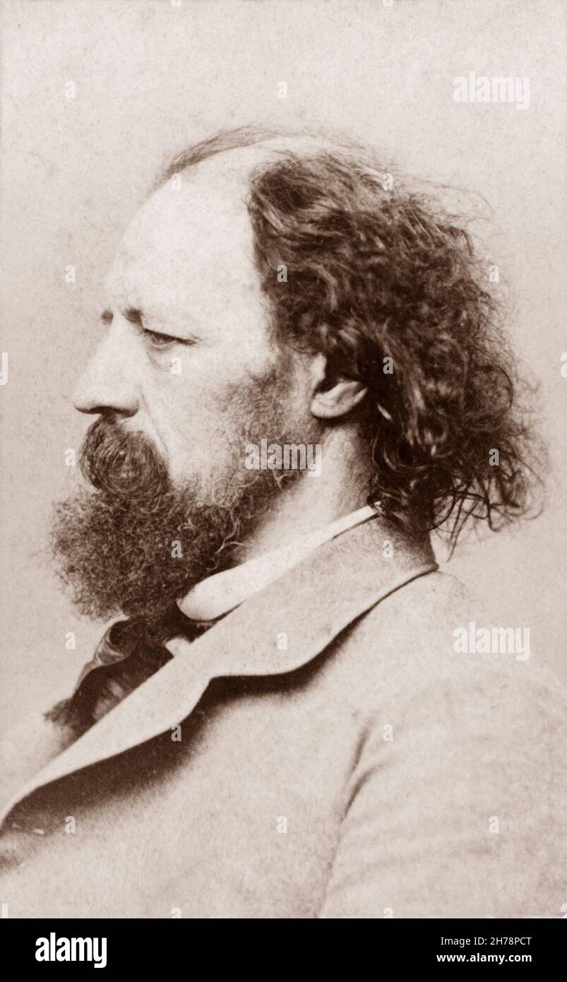 Portrait de Lord Alfred Tennyson (1er baron Tennyson), poete et auteur dramatique anglais (1809 a 1892) ©Archives-Zephyr/Opale via Opale.photo *** Lo Banque D'Images