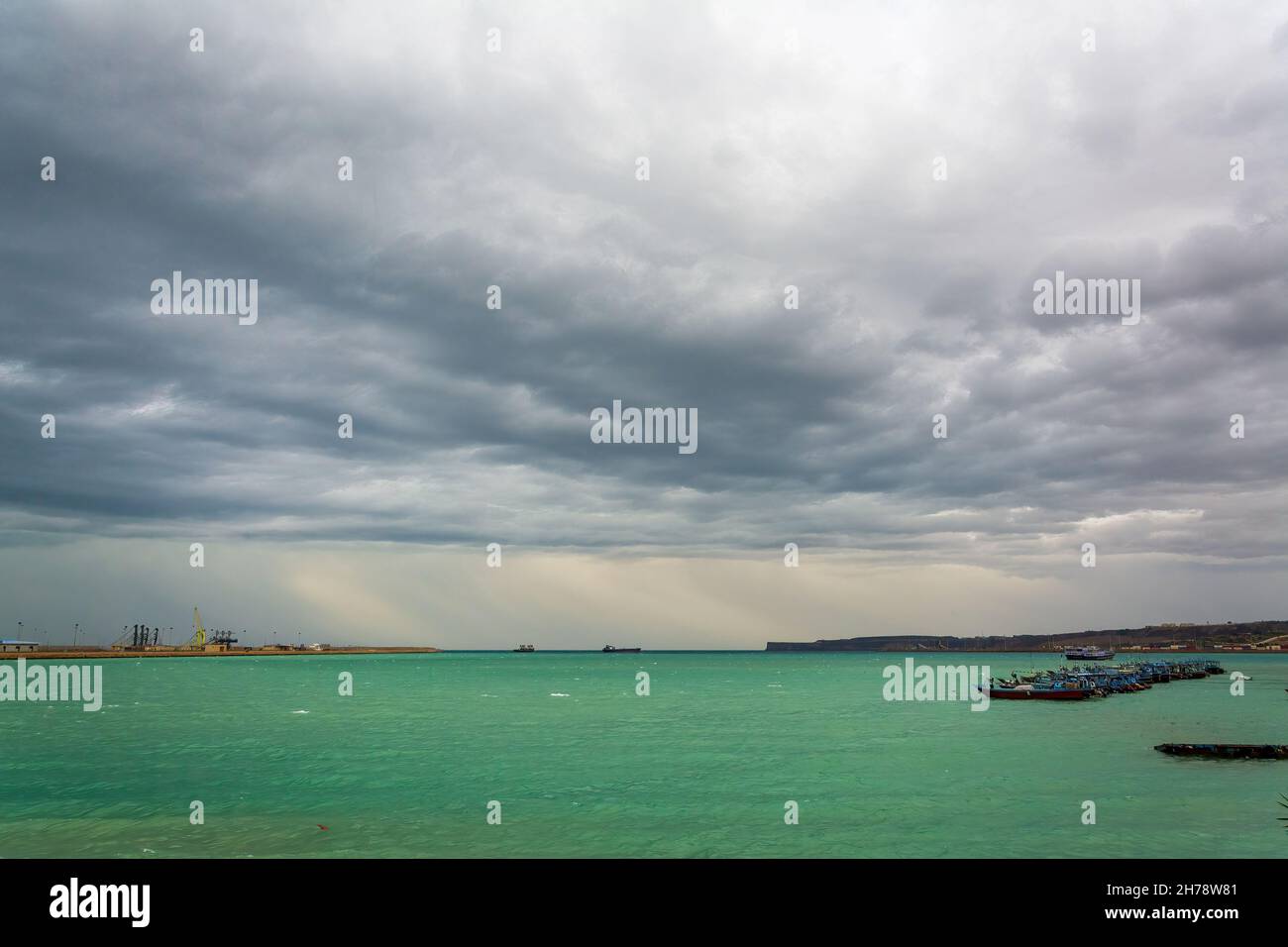 chabahar, iran 27 octobre 2021, vue du port international de Shahid Beheshti à chabahar, iran Banque D'Images