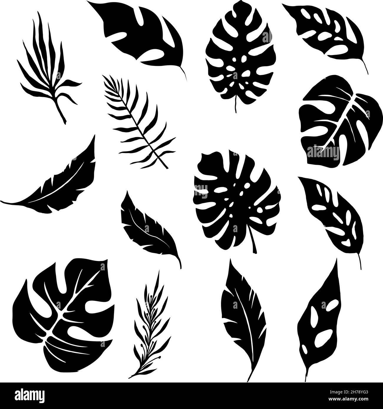 feuilles graphiques noires pour les graphiques autodessein, clipart et vectoriels Banque D'Images feuilles graphiques noires pour les graphiques autodessein, clipart et vectoriels Banque D'Images