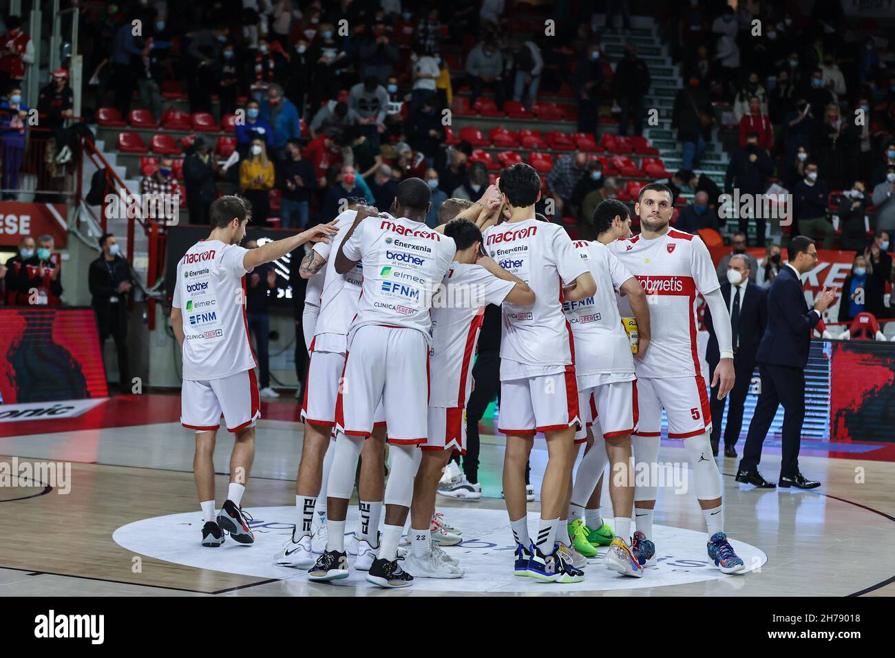 Liste Pallacanestro Varese OpenJobMetis pendant le basket-ball italien LBA Lega basket Un match de saison régulière 2021/22 entre OpenJobMetis Varese et Banque D'Images