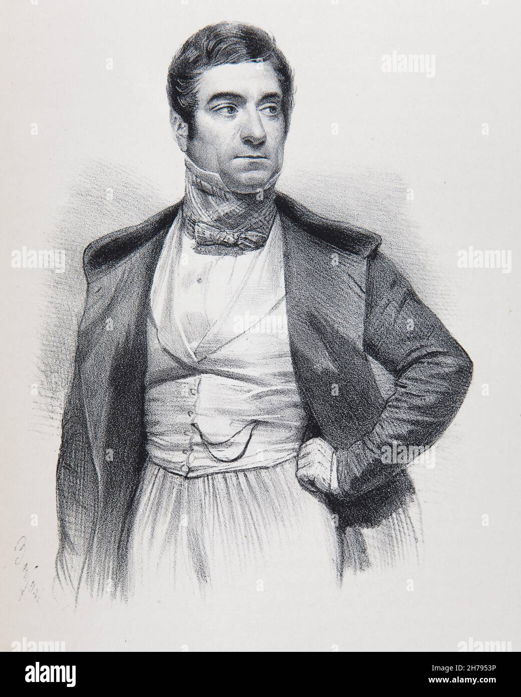 Portrait de Pierre Mathieu Ligier (1796 - 1872) acteur et comédien francais ©Archives-Zephyr/Opale.photo *** Légende locale *** Banque D'Images