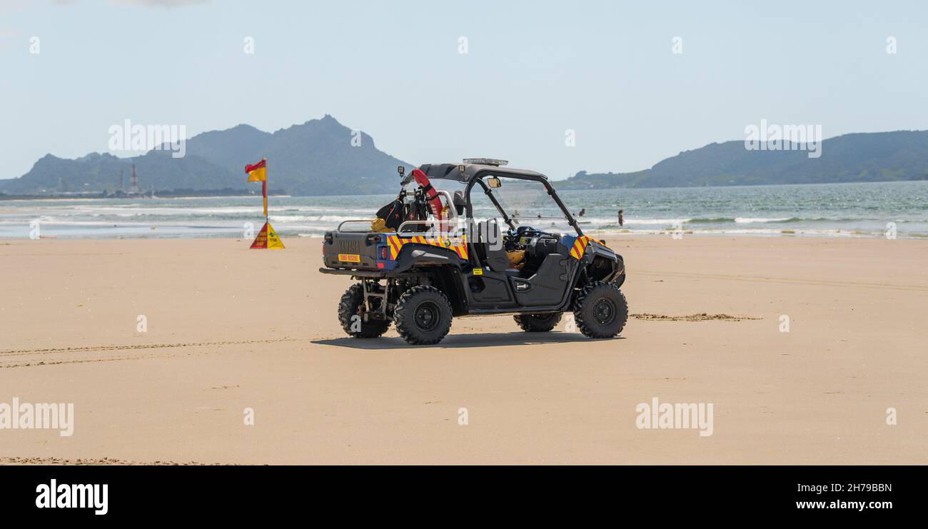 Voiture de buggy de la patrouille de sécurité de Nouvelle-Zélande Banque D'Images