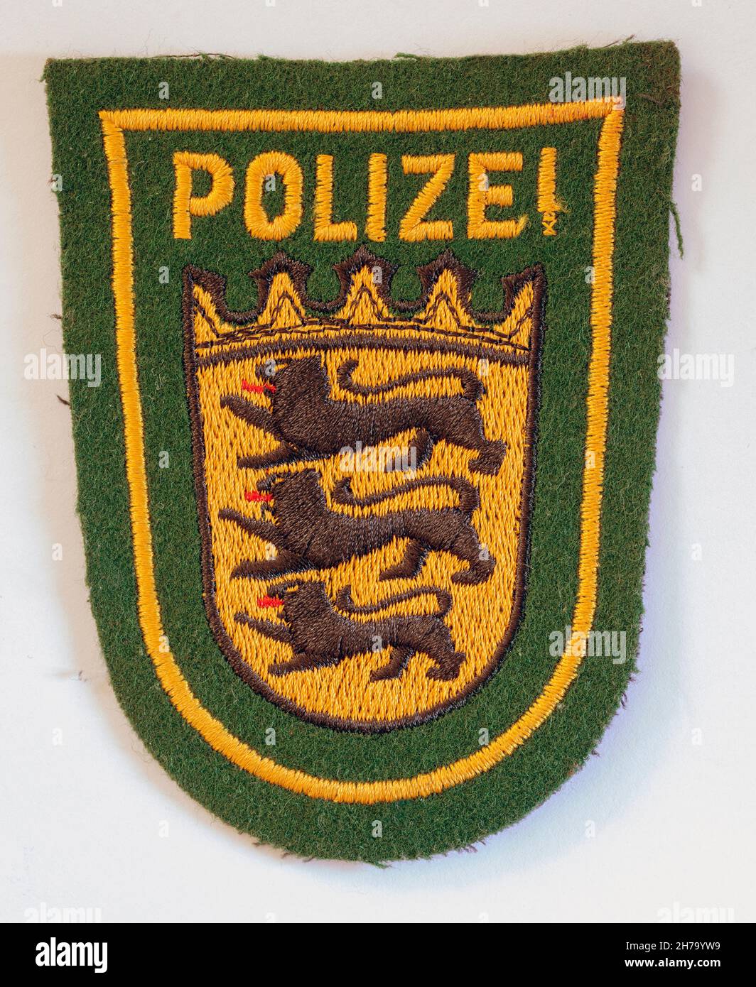 Badge police de la police allemande Polizei Banque D'Images