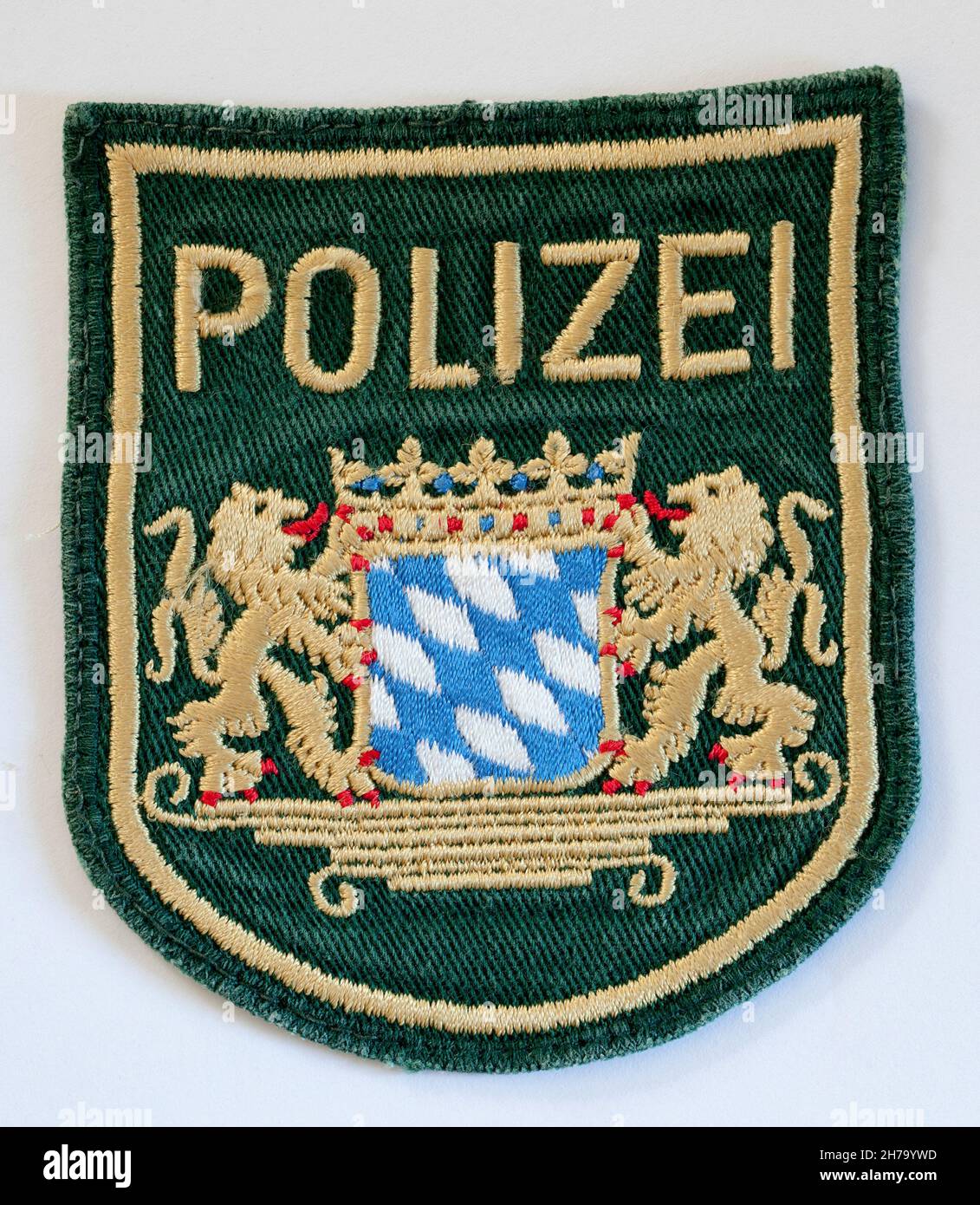 Badge police de la police allemande Polizei Banque D'Images