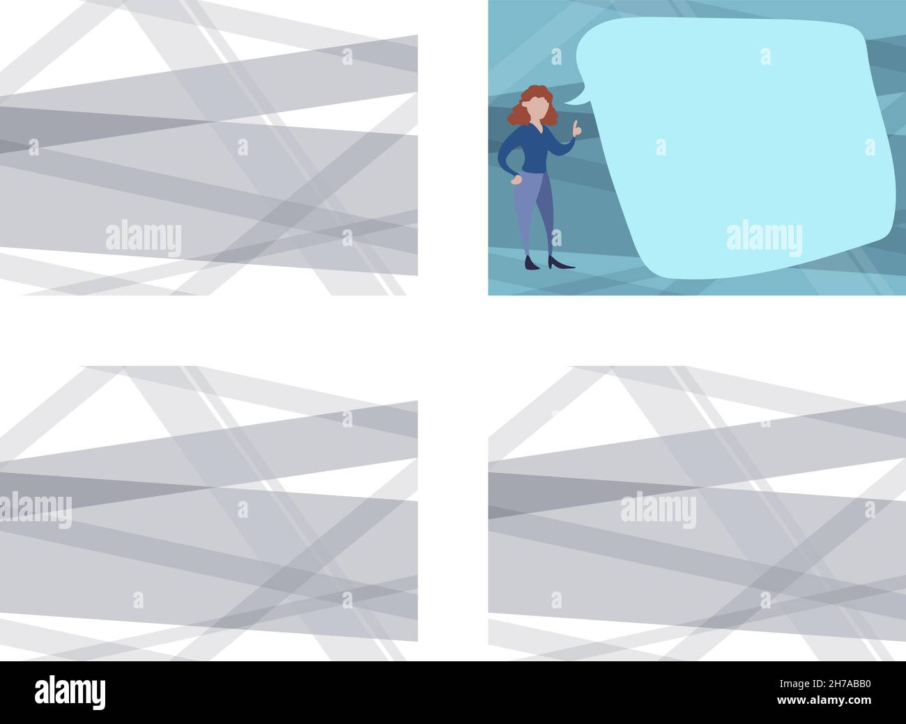 Illustration D Une Femme Qui Parle Dans Un Nuage De Chat Blanc De Grande Discussion Discutant De Nouvelles Idees Etonnantes Femme D Affaires Dessin Parlant A Un Message Donner A Old Merveilleux Image Vectorielle Stock
