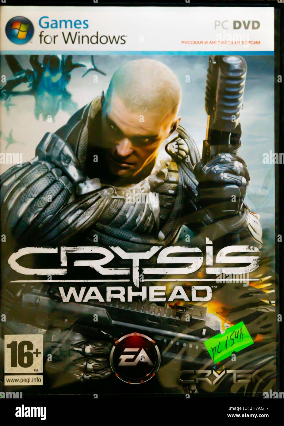 Video Game, shooter, pour Windows PC DVD couverture à partir des années 2000: Crysis Warhead développé par Crytek, sorti en 2008 Banque D'Images