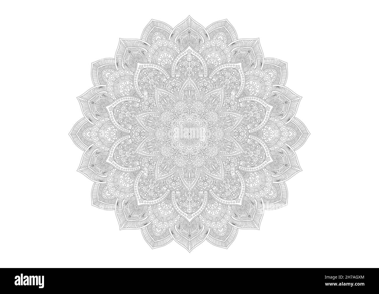Mandala vector indian Graphic design. Décoration fleur indienne. Vecteur d'élément de conception de cahier de coloriage. Illustration de Vecteur