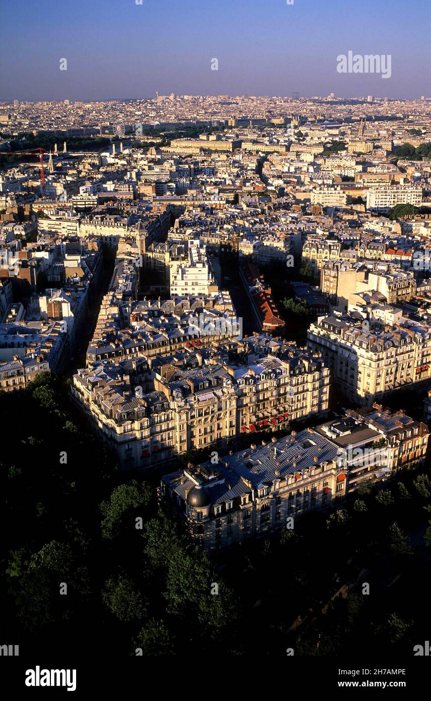 PARIS VU DE LA TOUR EIFFEL, PARIS (75) Banque D'Images