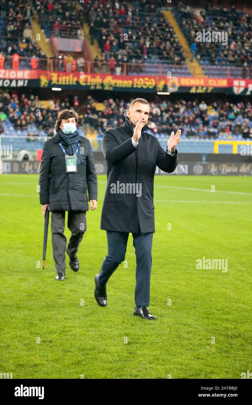 Gênes, Italie.22 novembre 2021.Italian Serie A, CFC Gênes et AS Roma crédit: Nderim Kacili/Alay Live News Banque D'Images