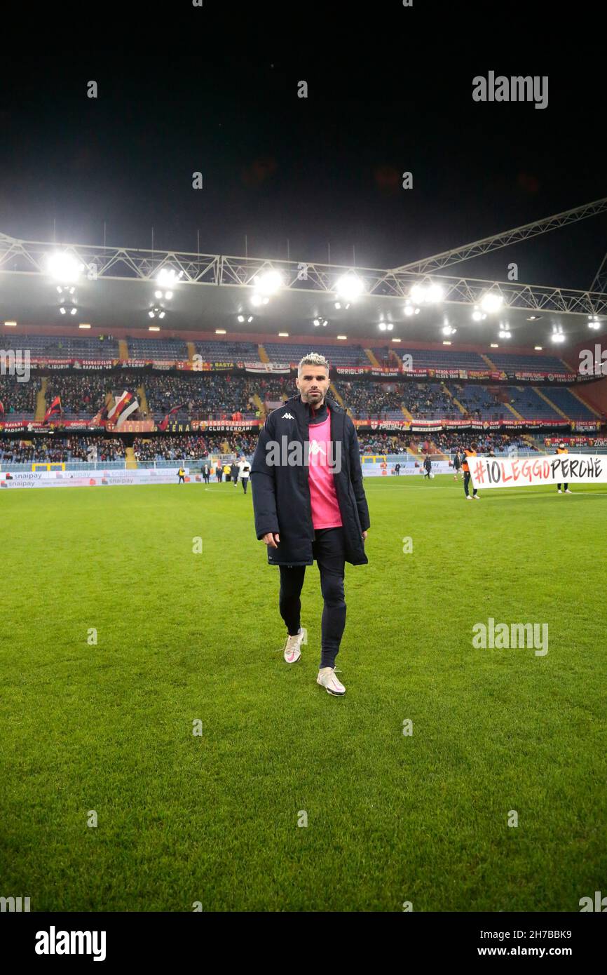 Gênes, Italie.22 novembre 2021.Italian Serie A, CFC Gênes et AS Roma crédit: Nderim Kacili/Alay Live News Banque D'Images