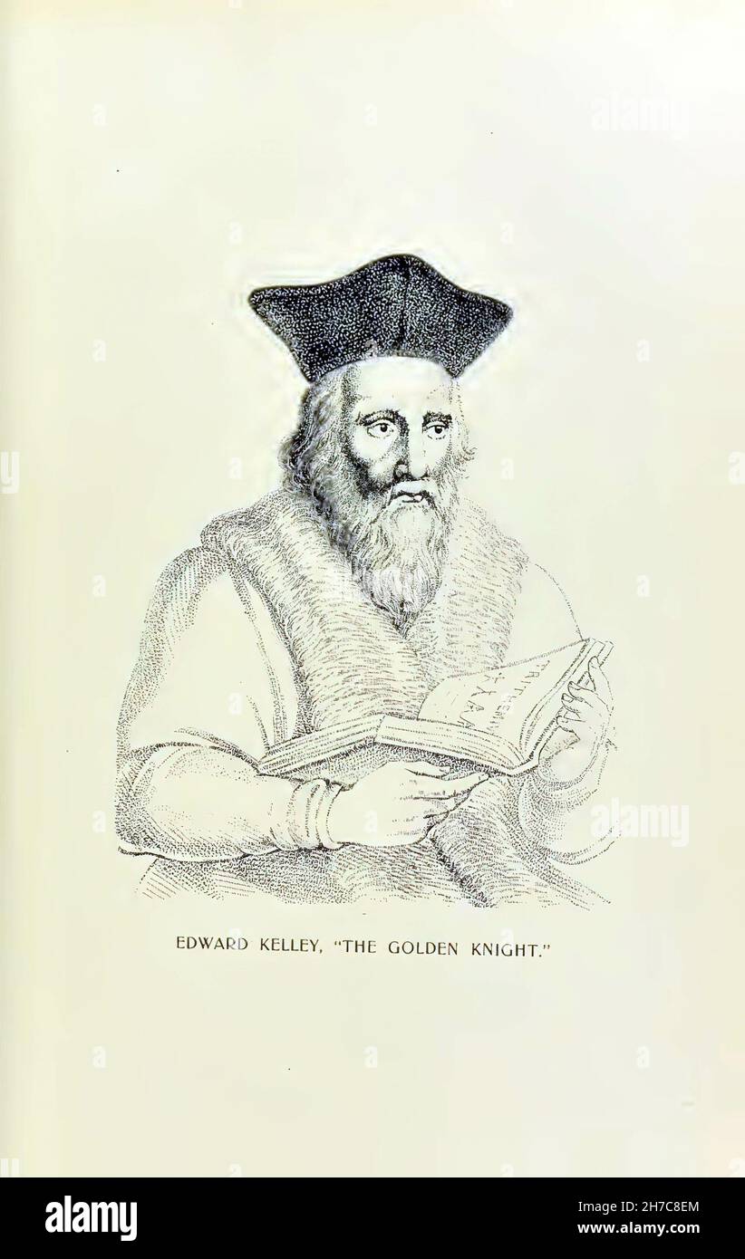 Portrait d'Edward Kelley Cooper isolé sur fond blanc Banque D'Images