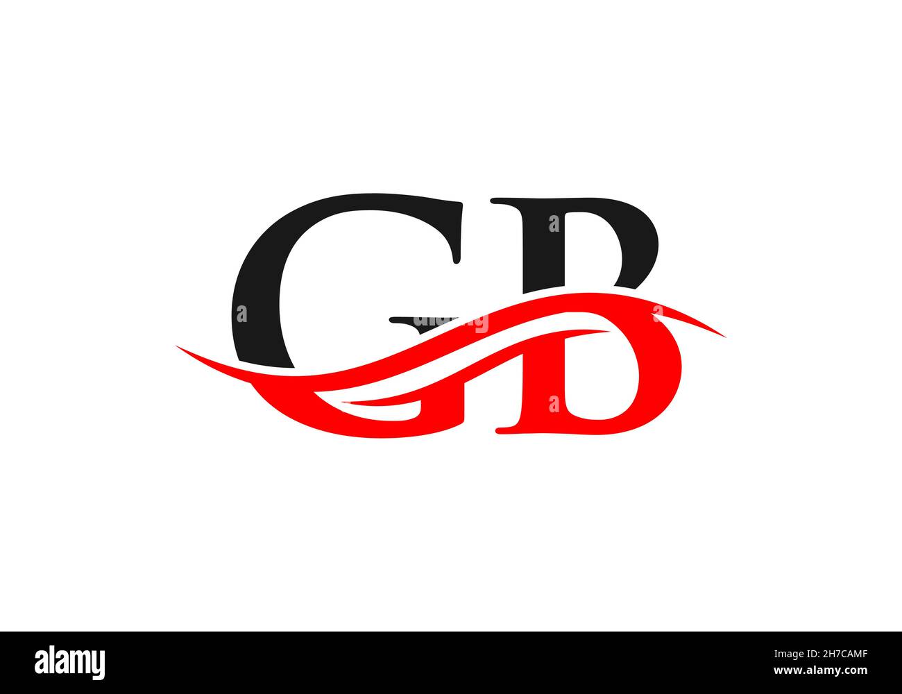 Logo lié à la lettre GB pour l'identité de l'entreprise et de l'entreprise.Modèle de vecteur de logo lettre GB initial Illustration de Vecteur