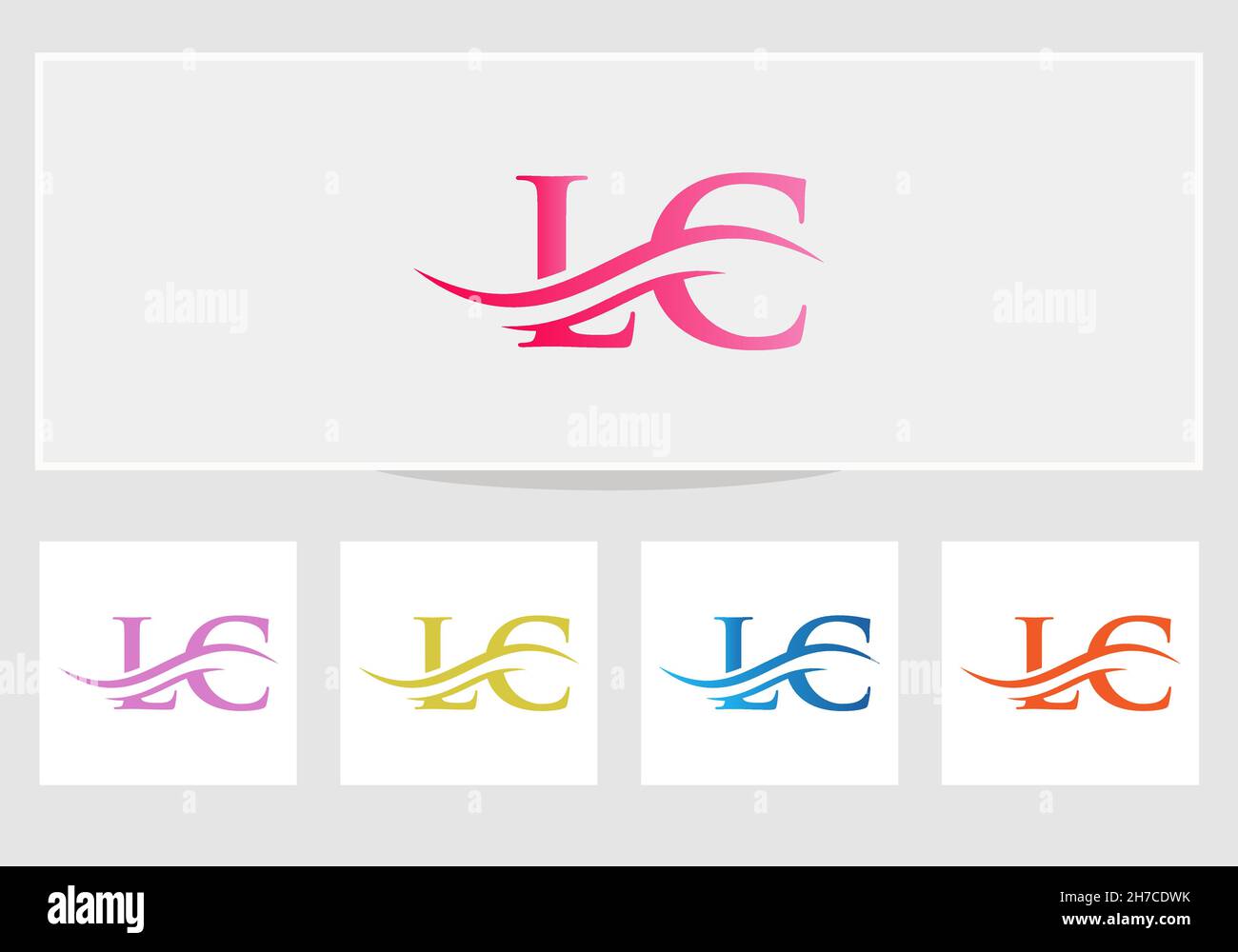 Logo lié LC pour l'identité de l'entreprise et de l'entreprise.Vecteur de logo Creative Letter LC Illustration de Vecteur