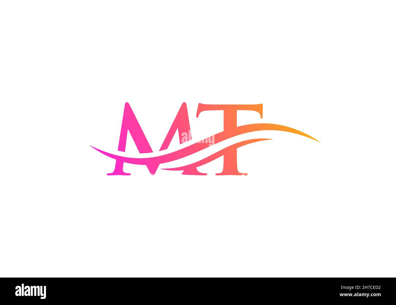 Logo MT de la lettre initiale liée.Moderne lettre MT logo design ...