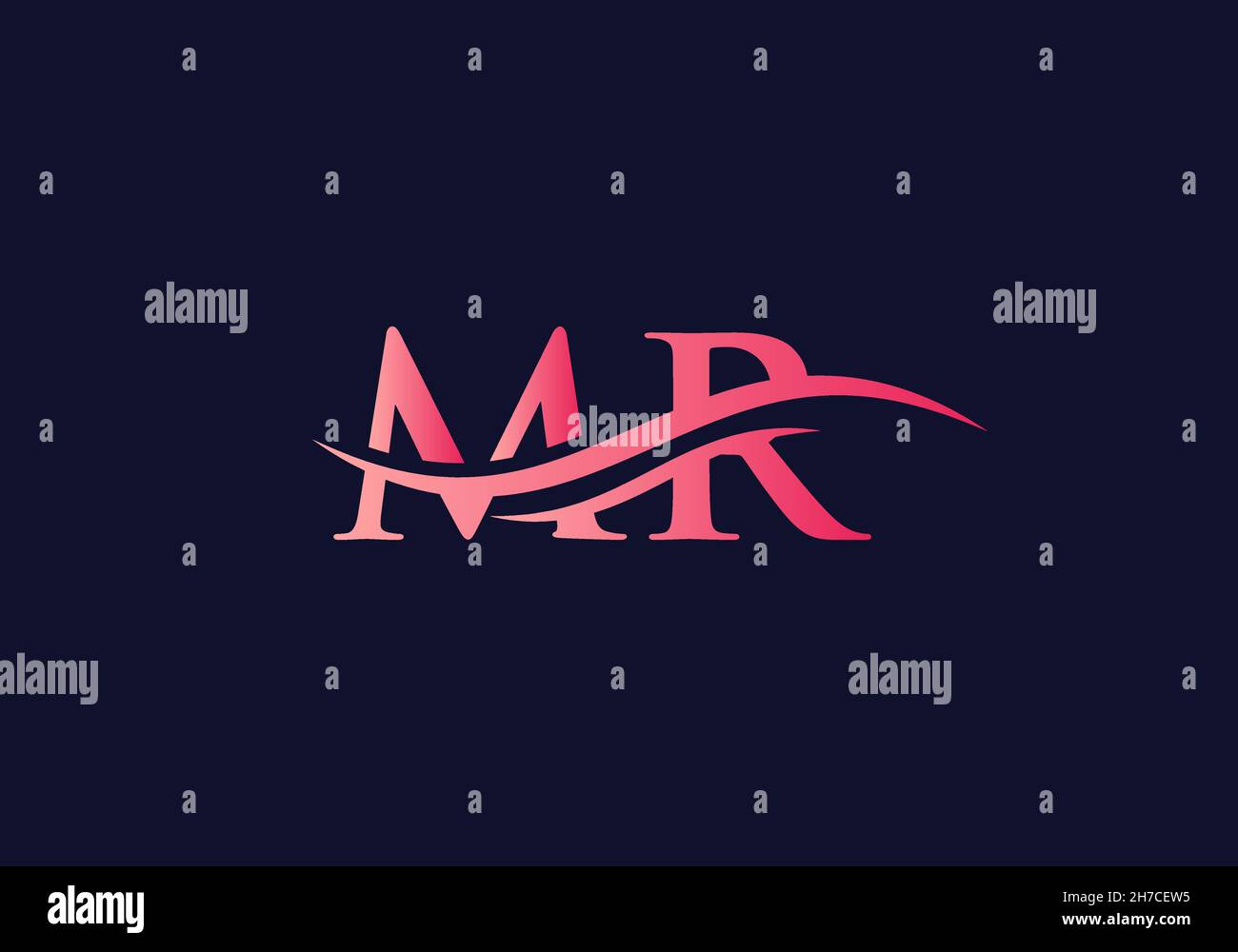 Lettre MR créative avec concept de luxe.Design moderne du logo MR pour ...