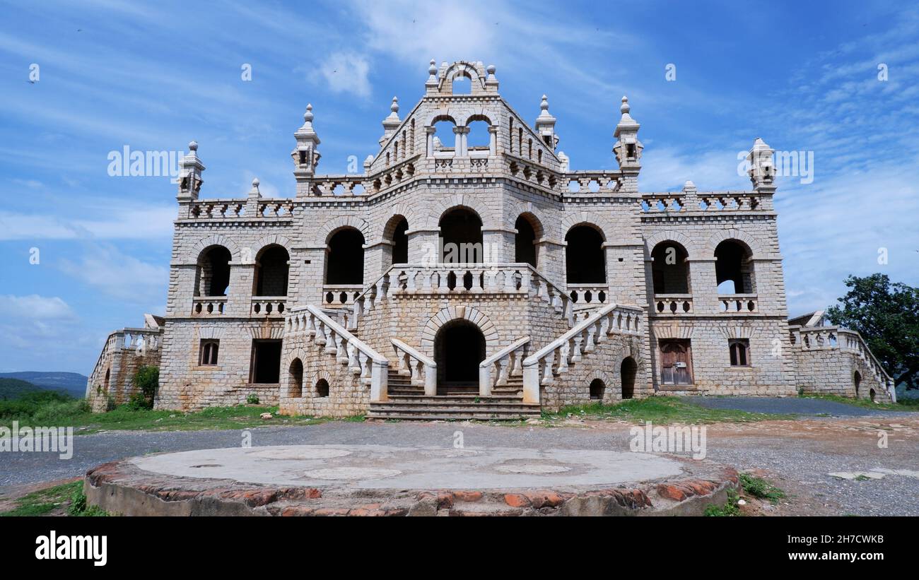 fort de Banaganapale, bungalow de Nawab, Yaganti, Kurnool, Rayalaseema,Andhra Pradesh, Inde Banque D'Images