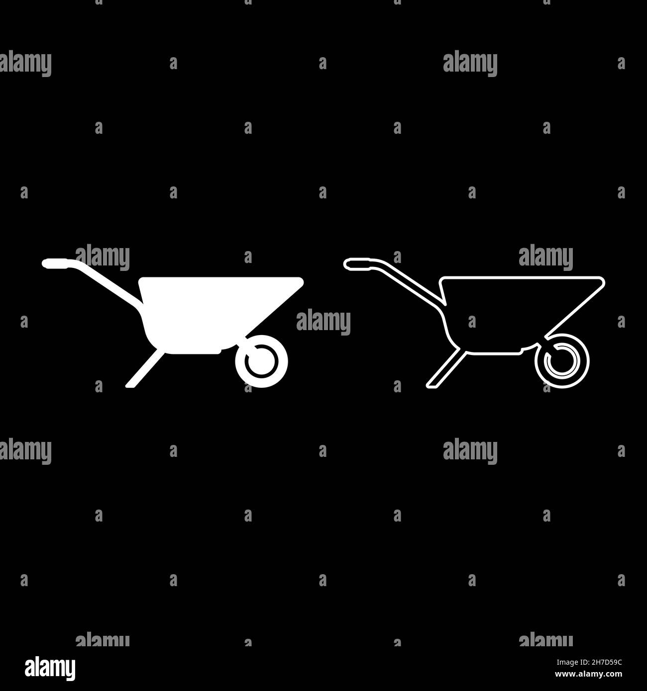 Chariot de jardin brouette jardinage icône horticole blanc couleur vecteur illustration plat style simple image ensemble Illustration de Vecteur Chariot de jardin brouette jardinage icône horticole blanc couleur vecteur illustration plat style simple image ensemble Illustration de Vecteur